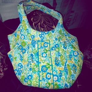 Vera Bradley Lime green and blue Bag and Wallet